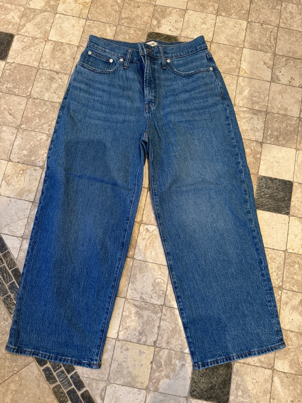 Madewell Relaxed Wide-Leg Jeans in Classic Blue